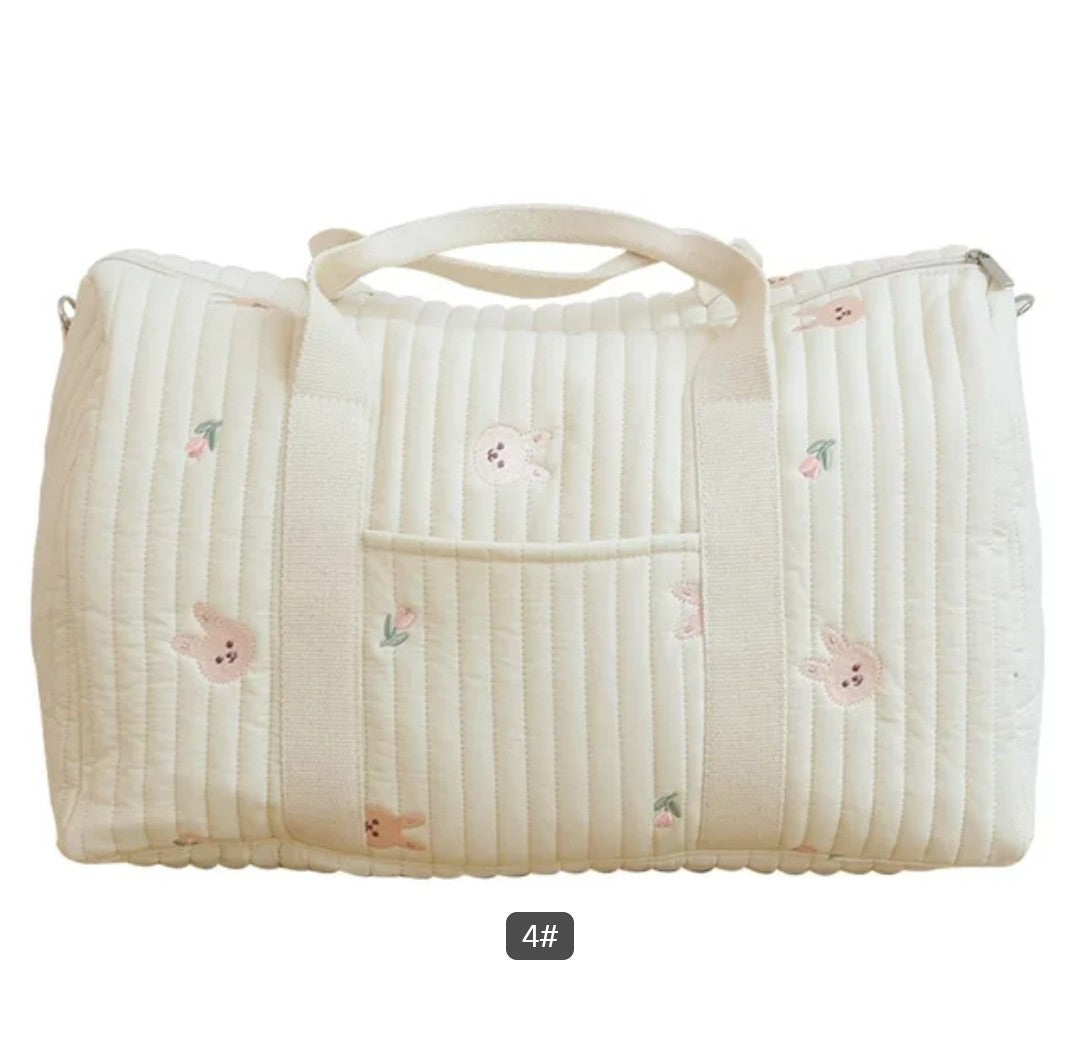 Quilted Mommy Embroidery Diaper Bag