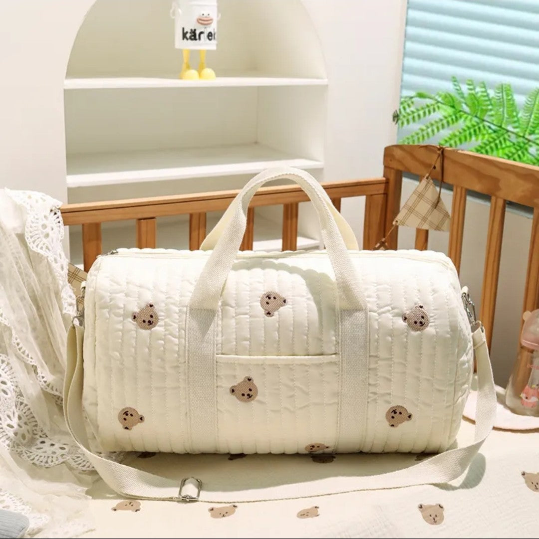 Quilted Mommy Embroidery Diaper Bag