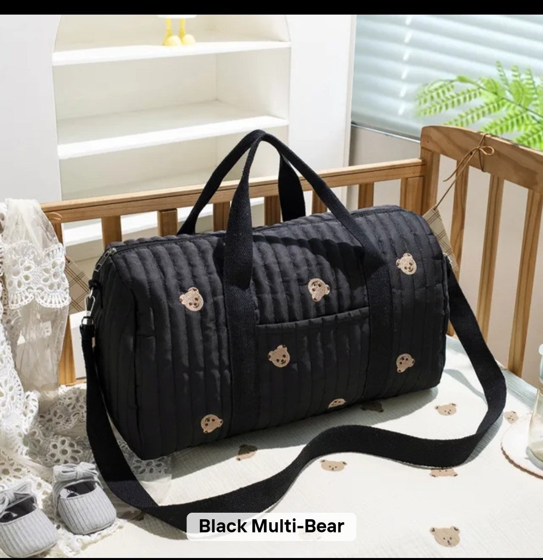 Quilted Mommy Embroidery Diaper Bag