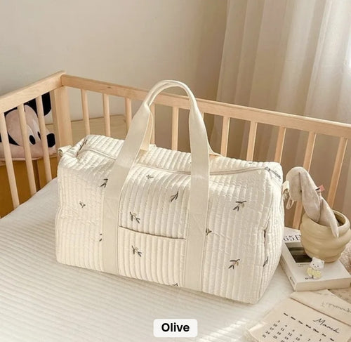 Quilted Mommy Embroidery Diaper Bag
