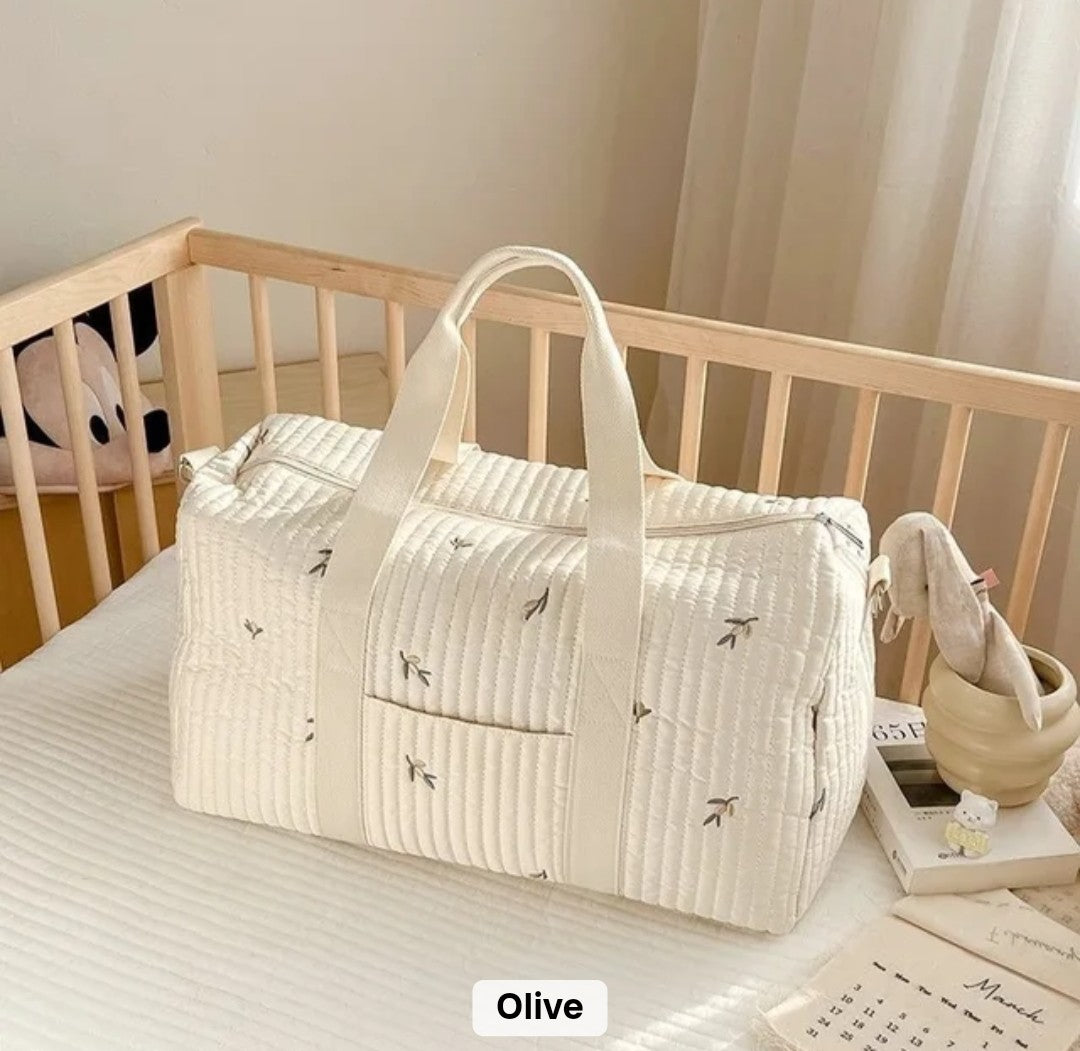 Quilted Mommy Embroidery Diaper Bag